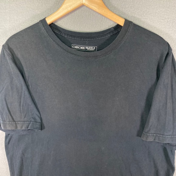 Mens‎ Cherokee Crew Neck Short Sleeve T-Shirt Cotton Basic Casual Black M Grunge - Picture 2 of 10